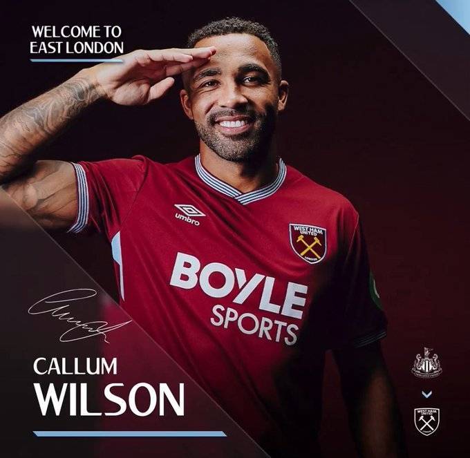 皇冠体育官网-官方：西汉姆联免签纽卡斯尔前锋卡勒姆-威尔逊