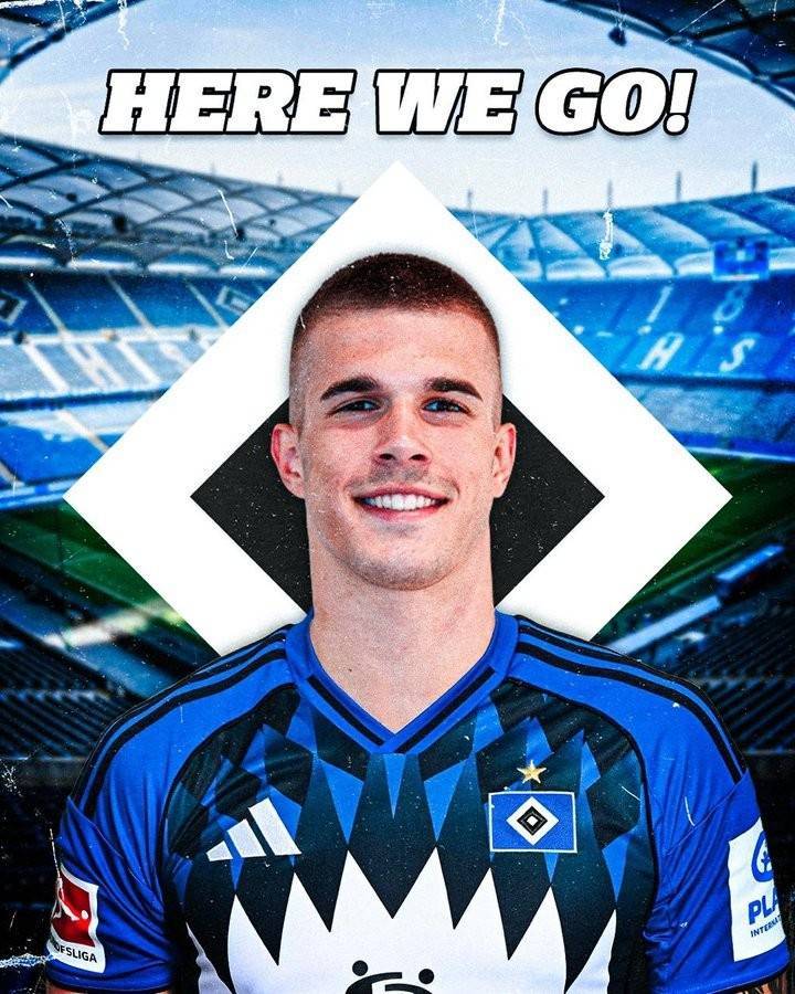 皇冠体育下载-汉堡官宣租借热刺18岁中卫武什科维奇，模仿罗马诺HereWeGo官宣